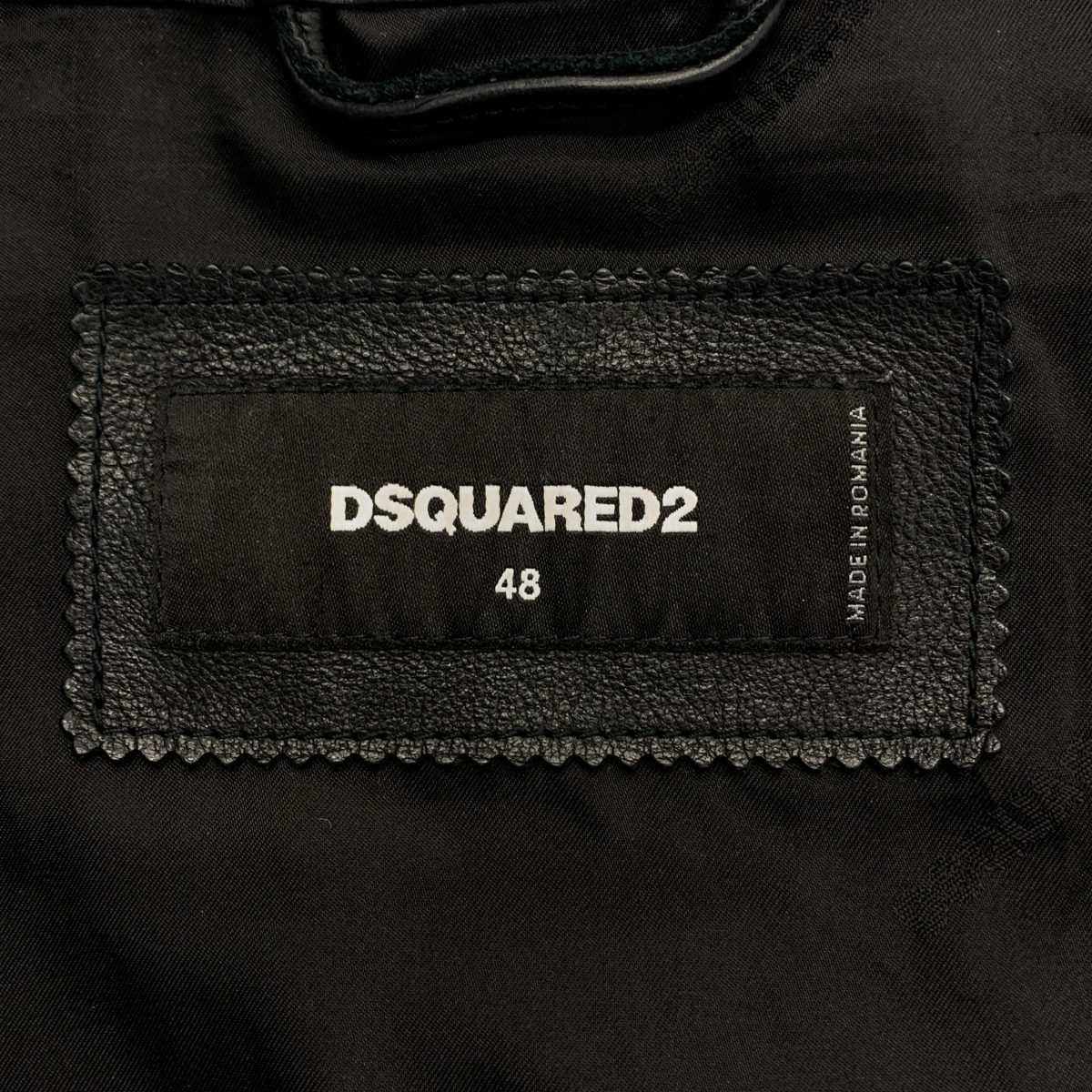 DSQUARED2 / ディースクエアード | レザー シングル ライダースジャケット | 48 | メンズ