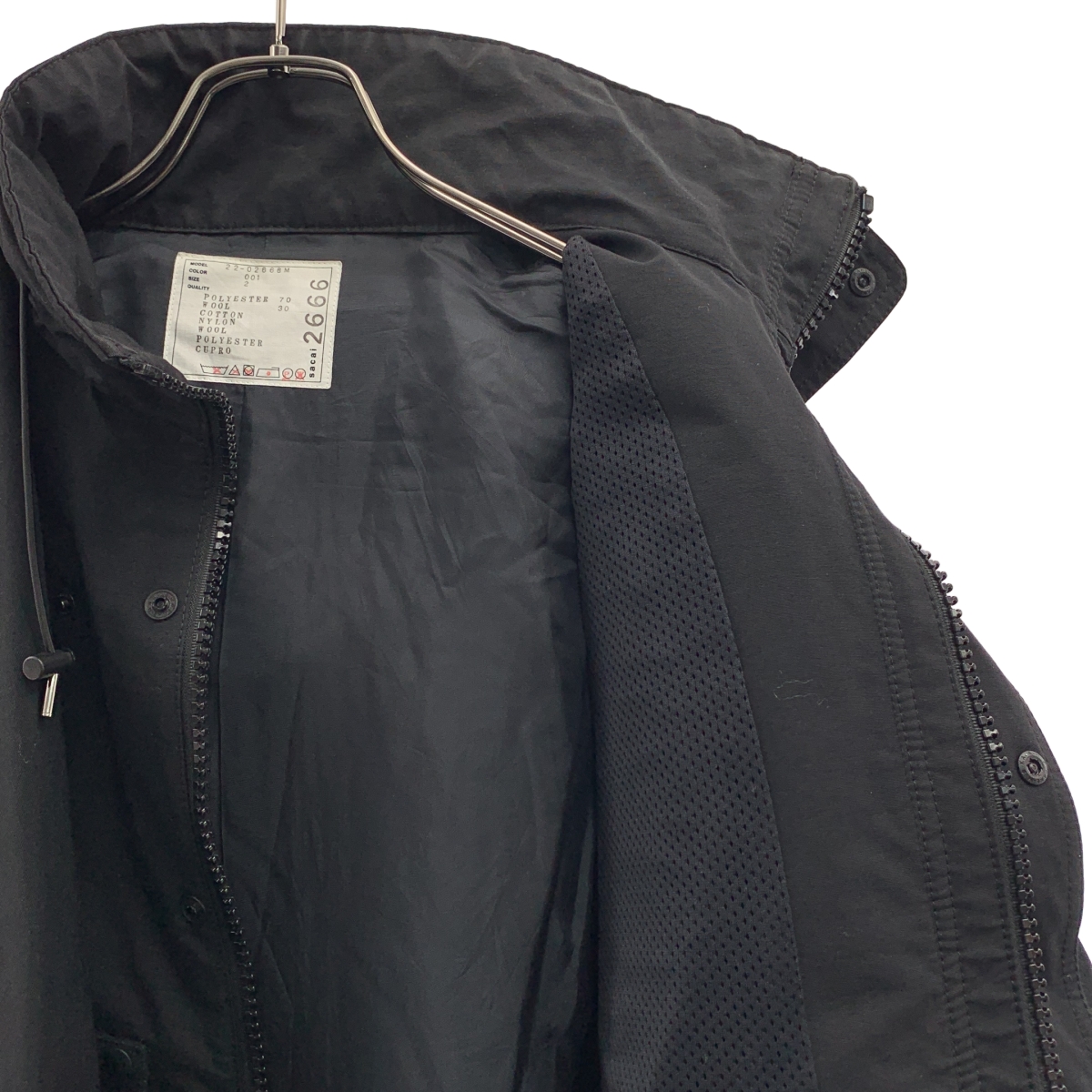 sacai / サカイ | 2022SS | Suiting Mix Cape Blazer ス—チング ミックスケープ ブレザー ドッキング ジャケット | 2 | メンズ