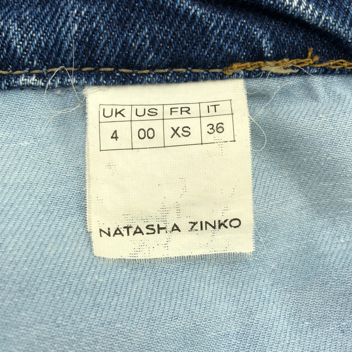 NATASHA ZINKO / ナターシャジンコ | ハートポケット レース装飾 フレアデニムパンツ | UK4 | レディース