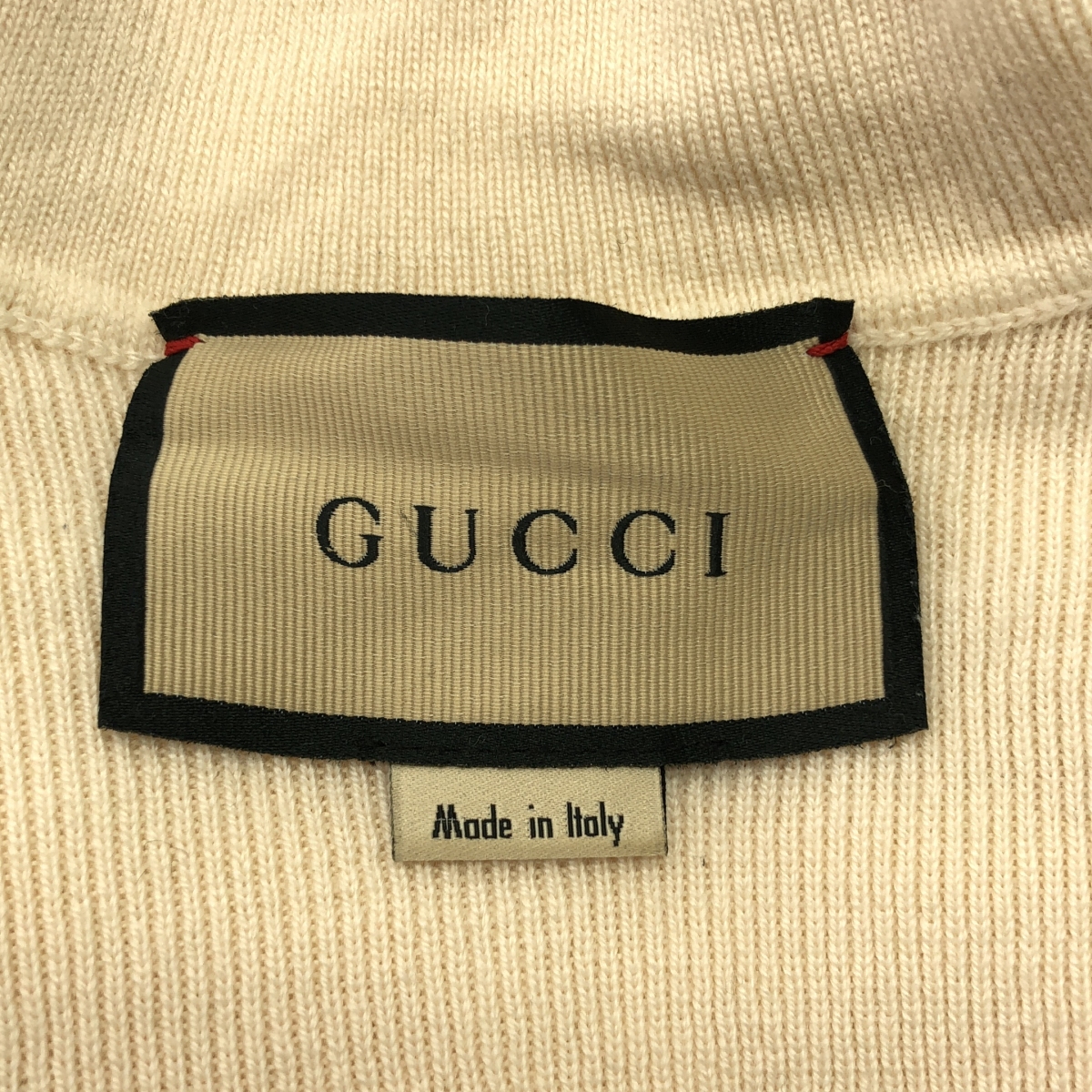 GUCCI / グッチ | ファインウール GGロゴパッチ タートルネックニット | L | レディース