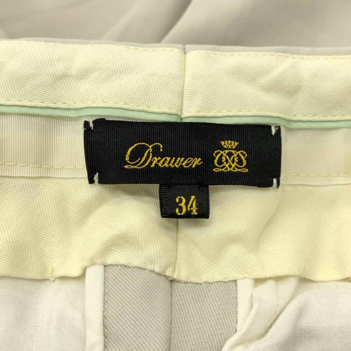 Drawer / ドゥロワー | コットン タック サイドボタン ペグトップ パンツ | 34 | レディース
