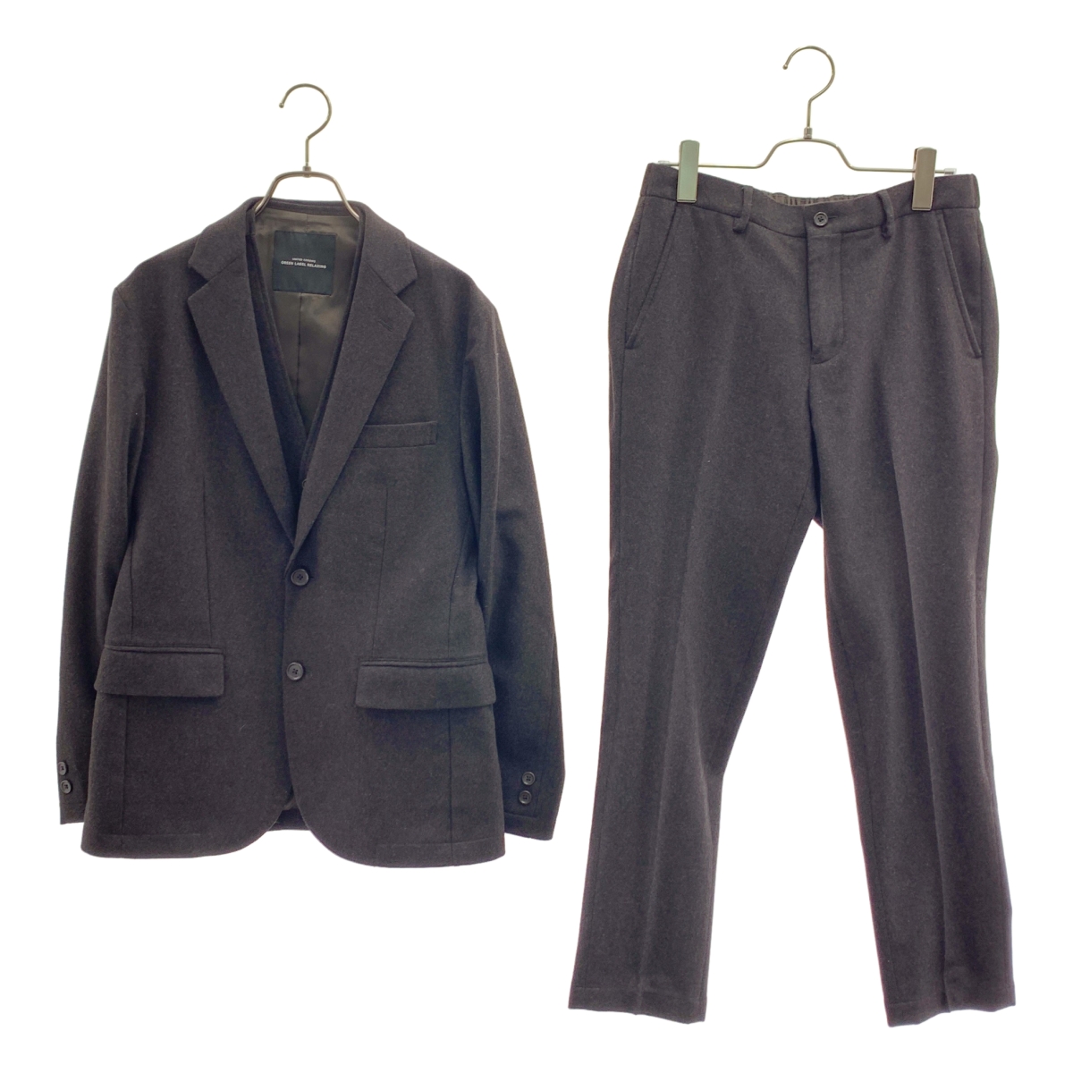 UNITED ARROWS green label relaxing / ユナイテッド アローズ グリーン レーベル リラクシング | セットアップ 3ピース / ウール 2B テーラードジャケット 総裏地 / ジレ ベスト / ドローストリング パンツ | S | メンズ