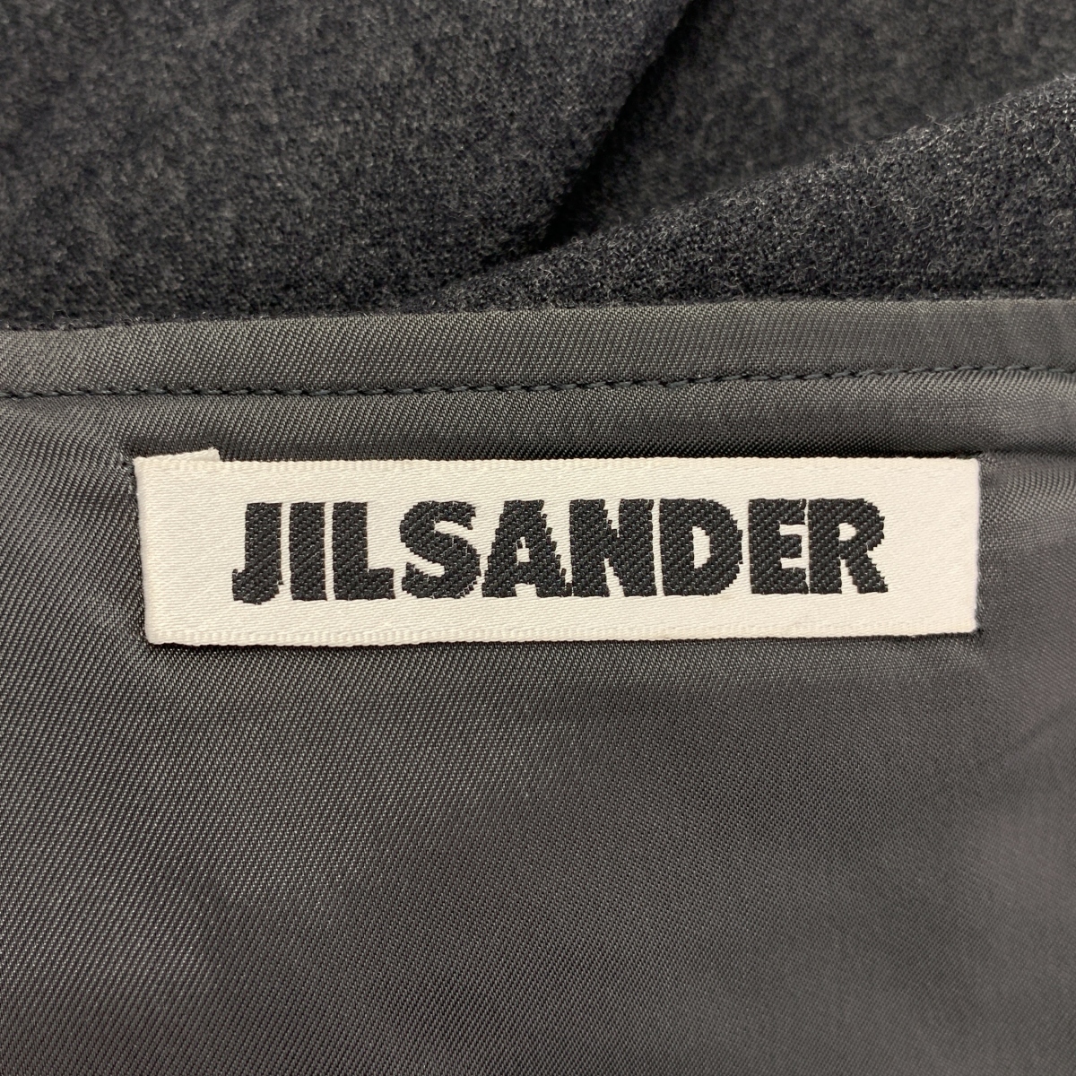 JIL SANDER / ジルサンダー | アシンメトリー バックジップ スカート / 裏地付き | 34 | レディース