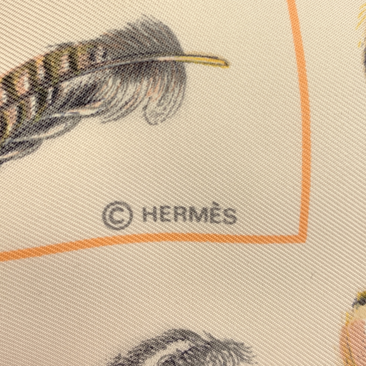 HERMES / エルメス | フェザー リバーシブル ストール マフラー / 羽柄 |