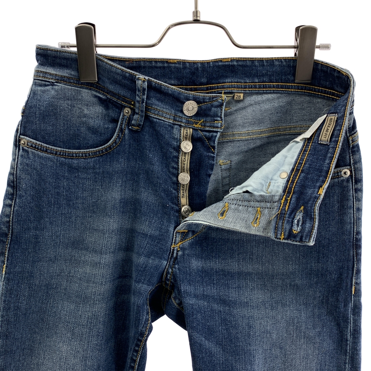 SIVIGLIA / シビリア | REGULAR FIT / DENIM Core / ロゴレザーパッチ デニムパンツ | 28 | メンズ
