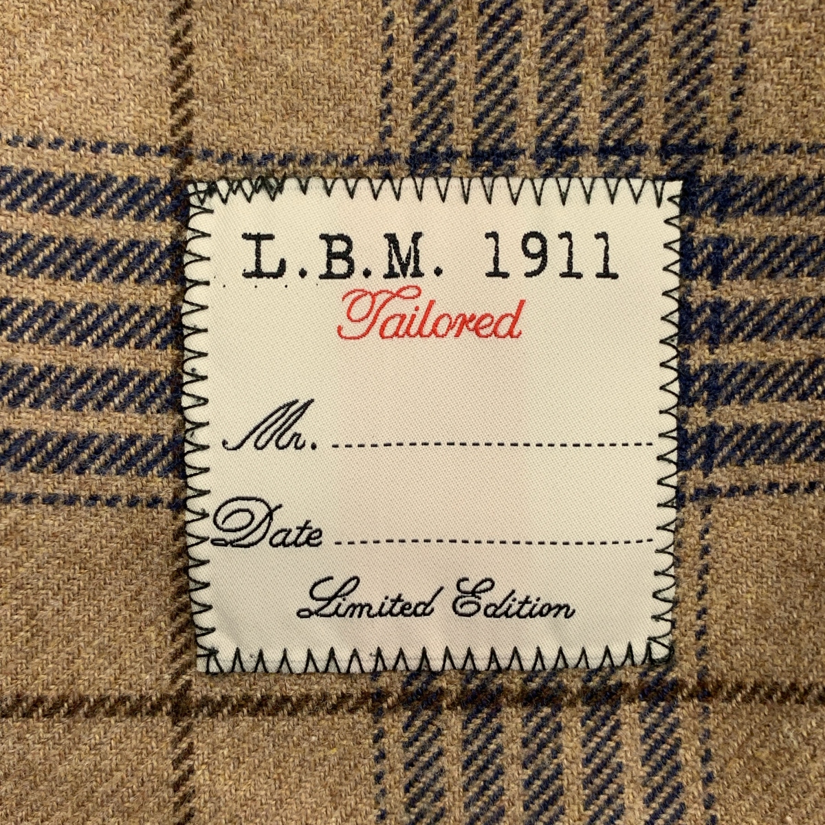 L.B.M.1911 / エルビーエム1911 | コットン チェック テーラードジャケット | 48R | メンズ