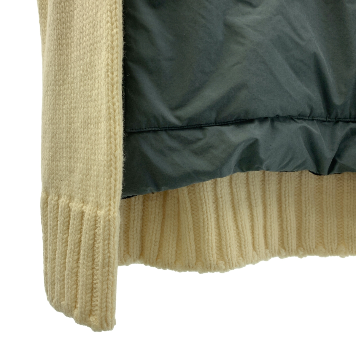 sacai / サカイ | 2022AW | Padded Geometric Knit Blouson パデッドベスト ドッキング ニット ジャケット | 3 | メンズ