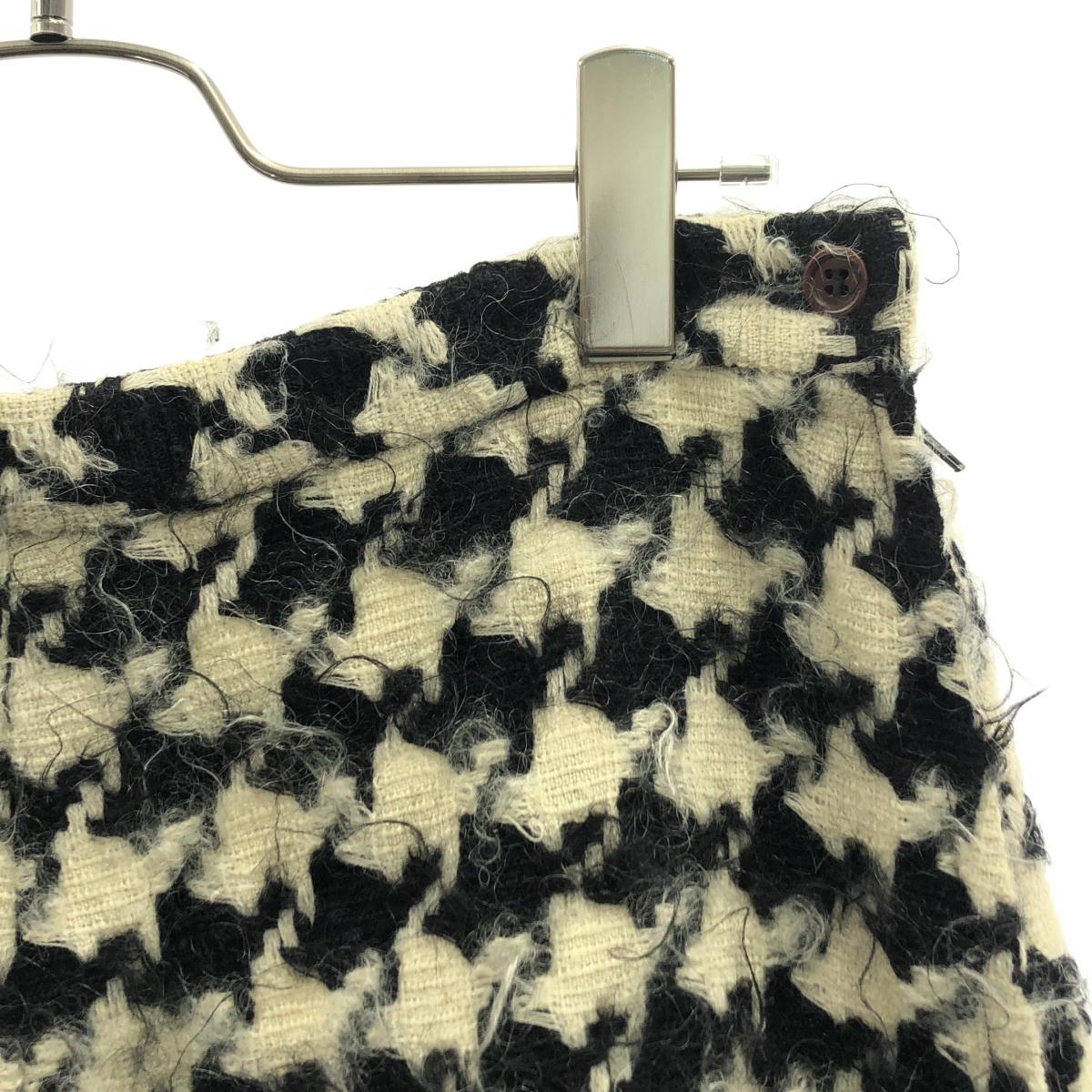 COMME des GARCONS COMME des GARCONS / コムコム | 千鳥格子 モヘア混 フレア ロングスカート | M | レディース