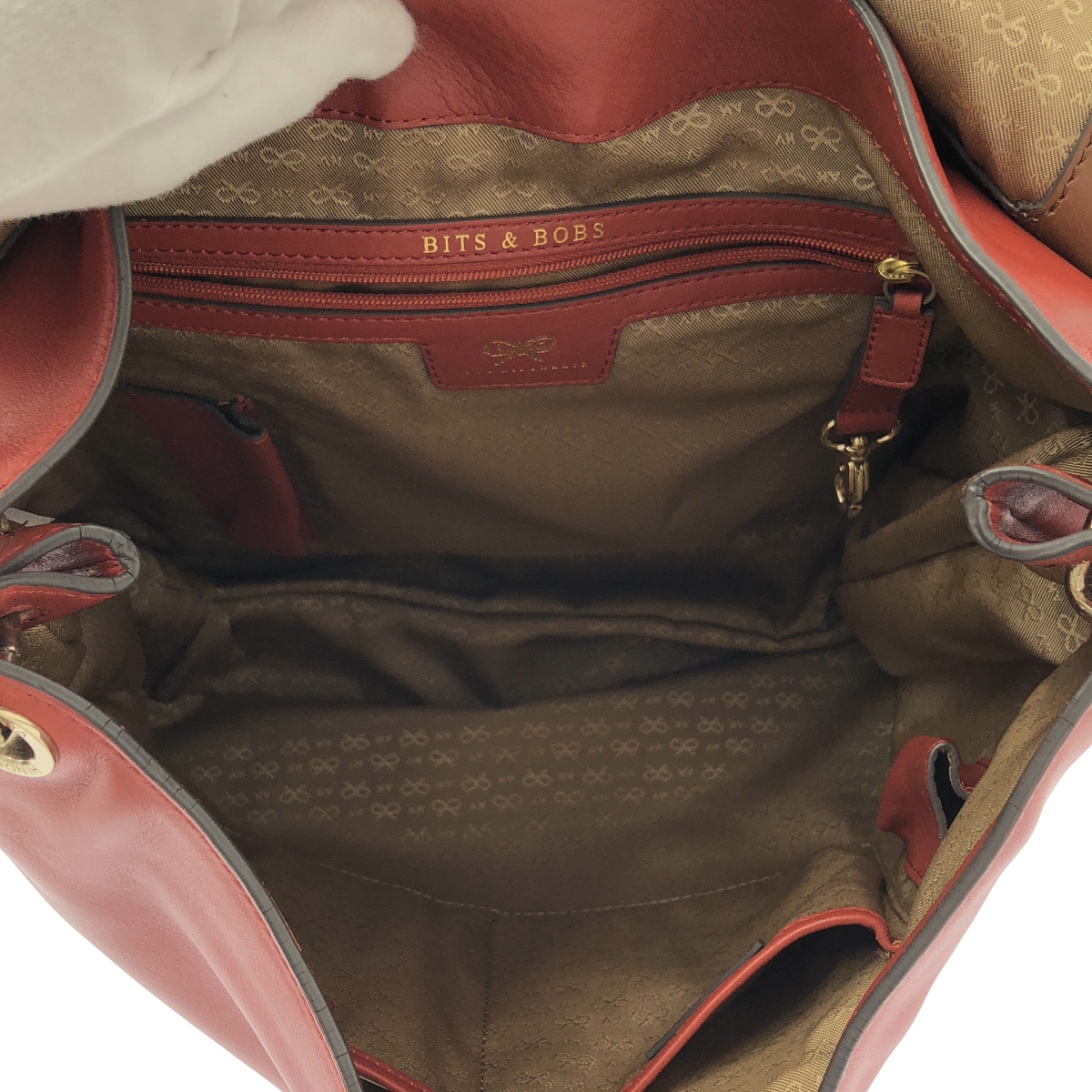 ANYA HINDMARCH / アニヤハインドマーチ | BITS & BOBS レザー ターンロック ショルダーバッグ |