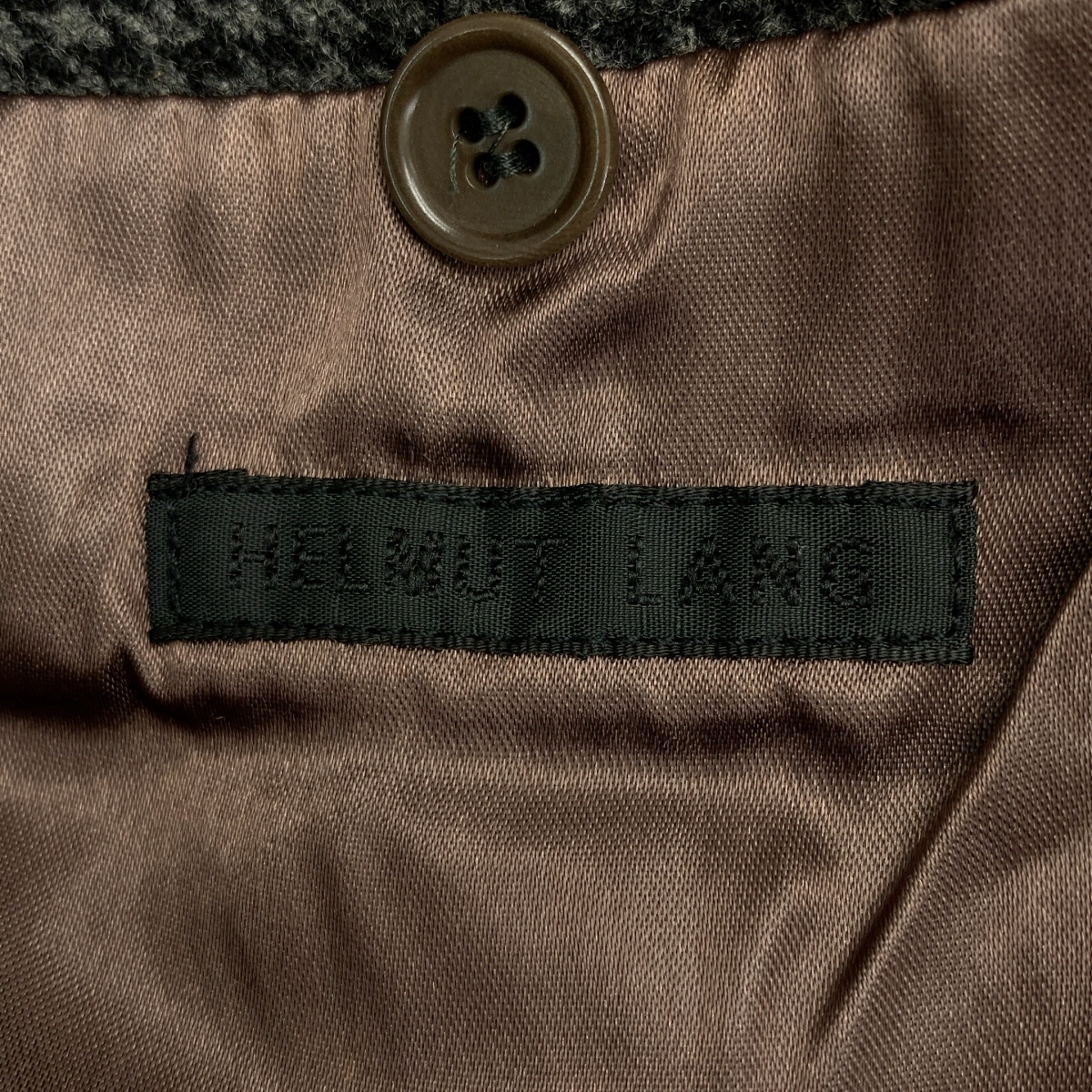 HELMUT LANG / ヘルムートラング | 1990s | 本人期 ウールツイード 千鳥格子柄 ダブル チェスターコート | 46 | メンズ