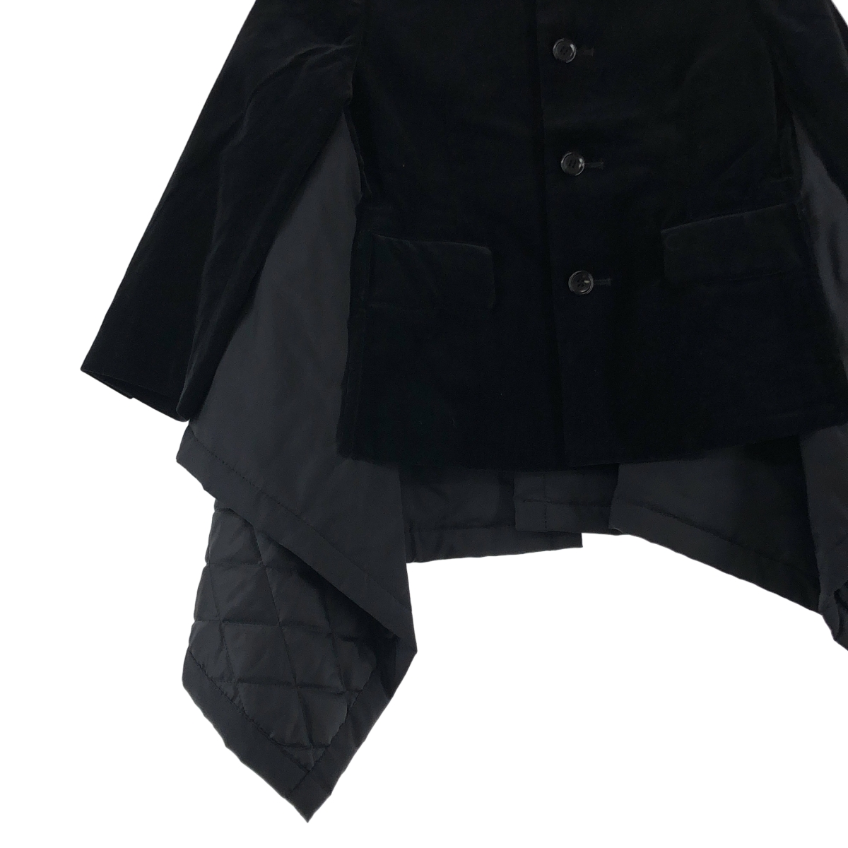 COMME des GARCONS COMME des GARCONS / コムコム | ベロア キルティング ドッキング ジャケット | XS | レディース
