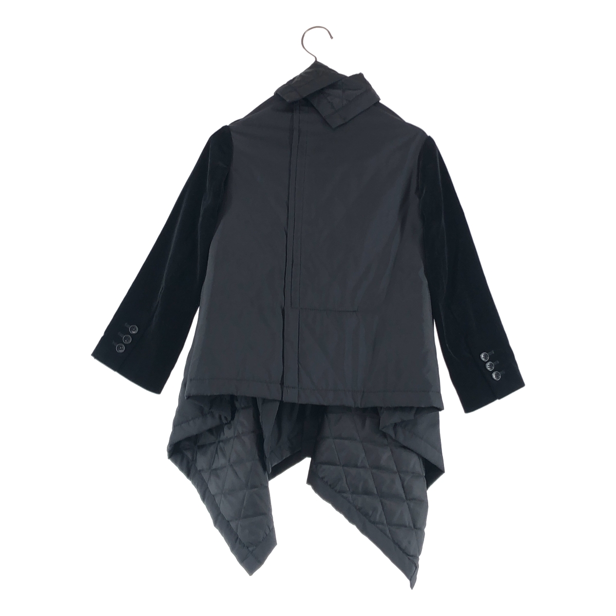 COMME des GARCONS COMME des GARCONS / コムコム | ベロア キルティング ドッキング ジャケット | XS | レディース