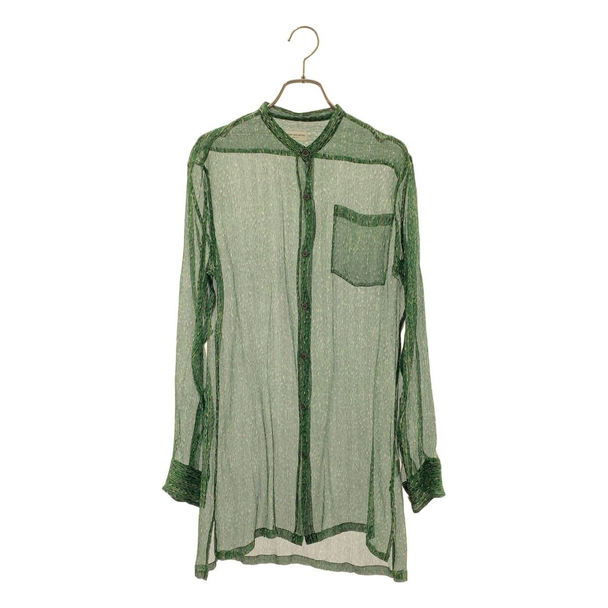DRIES VAN NOTEN / ドリスヴァンノッテン | シルク ストライプ レオパード ブラウス | 34 | レディース