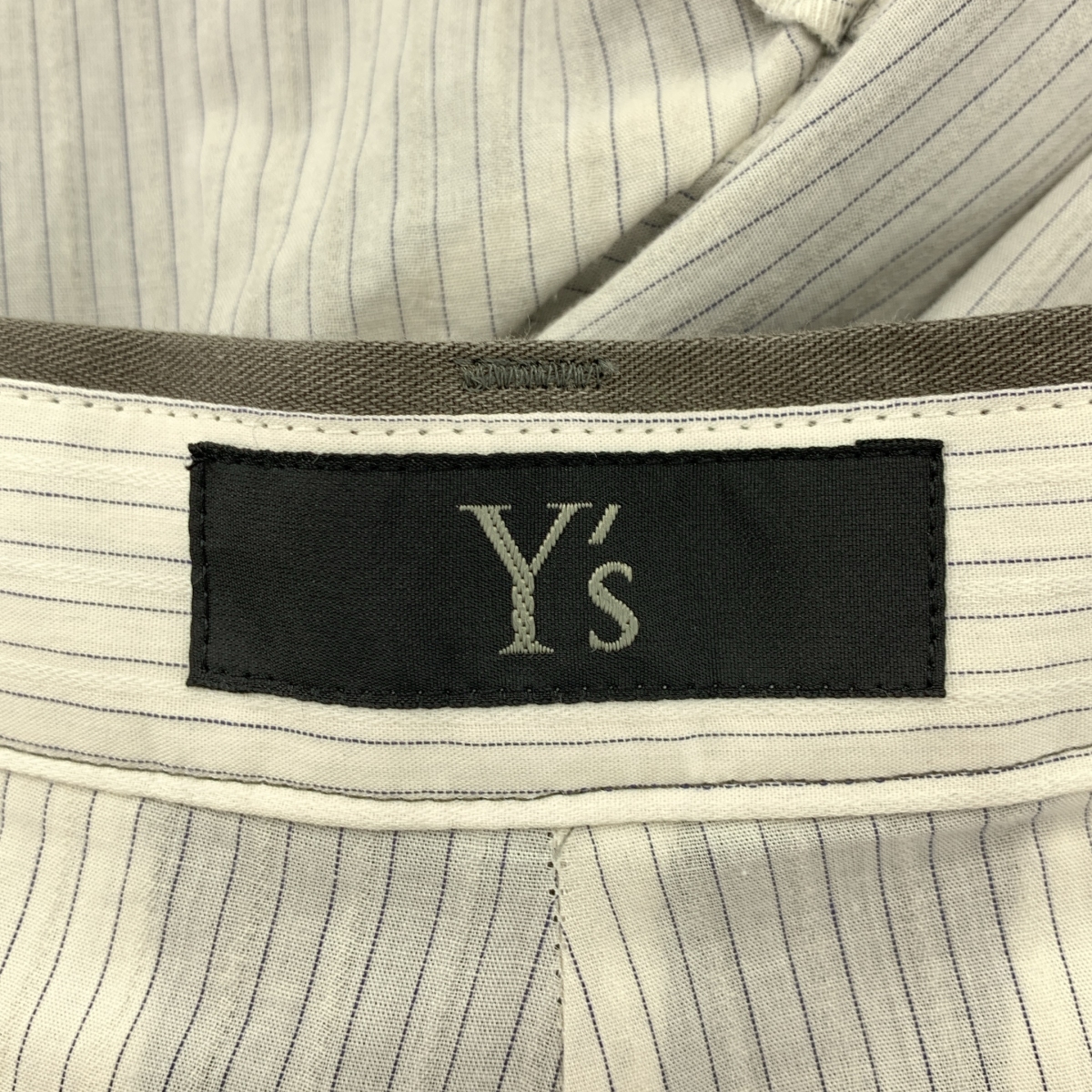 Y's / ワイズヨウジヤマモト | ストライプ 染め加工 レイヤード 2タック ワイドパンツ / 総裏地 |