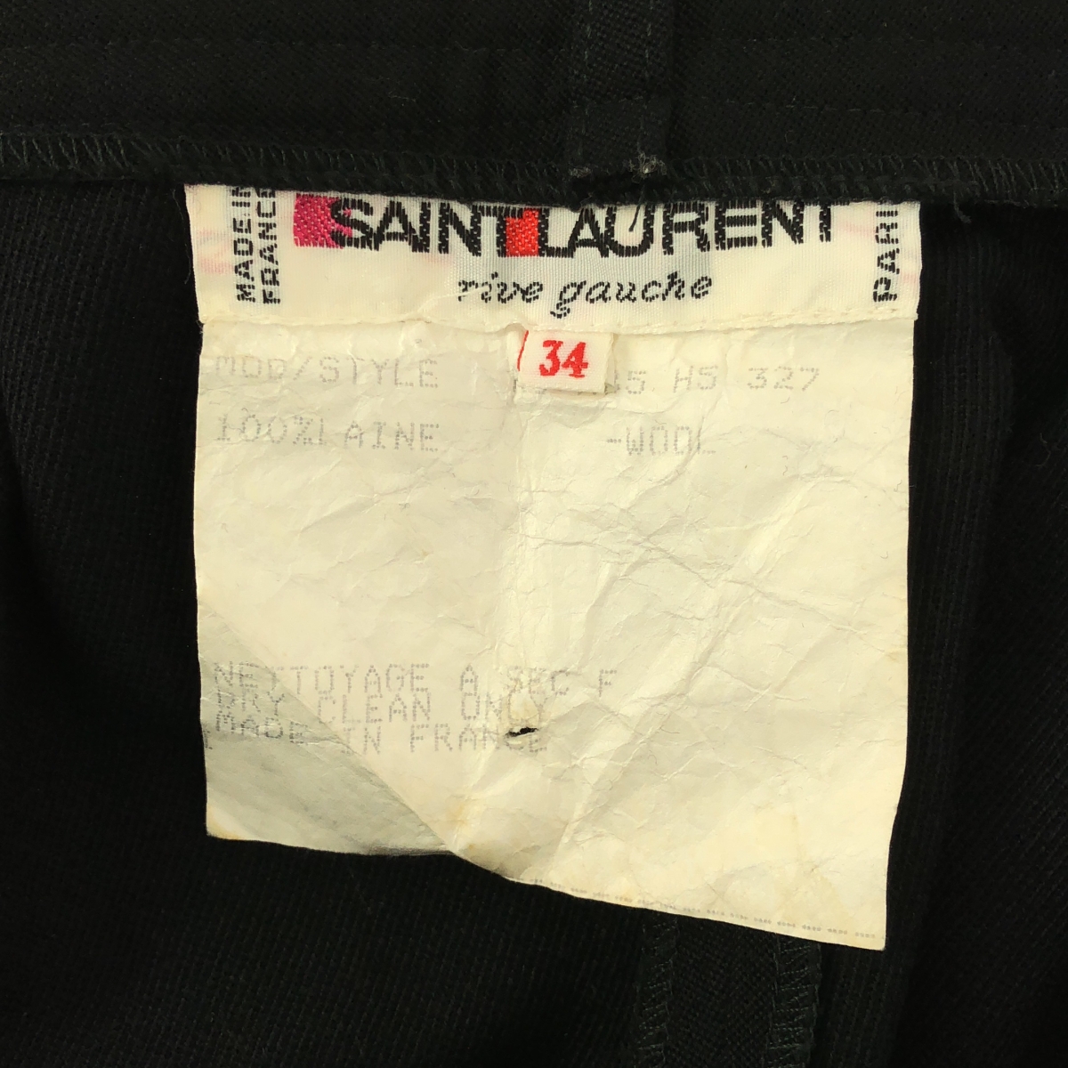 YVES SAINT LAURENT rive gauche / イヴサンローランリヴゴーシュ | ウール サイドライン タック パンツ | M | レディース