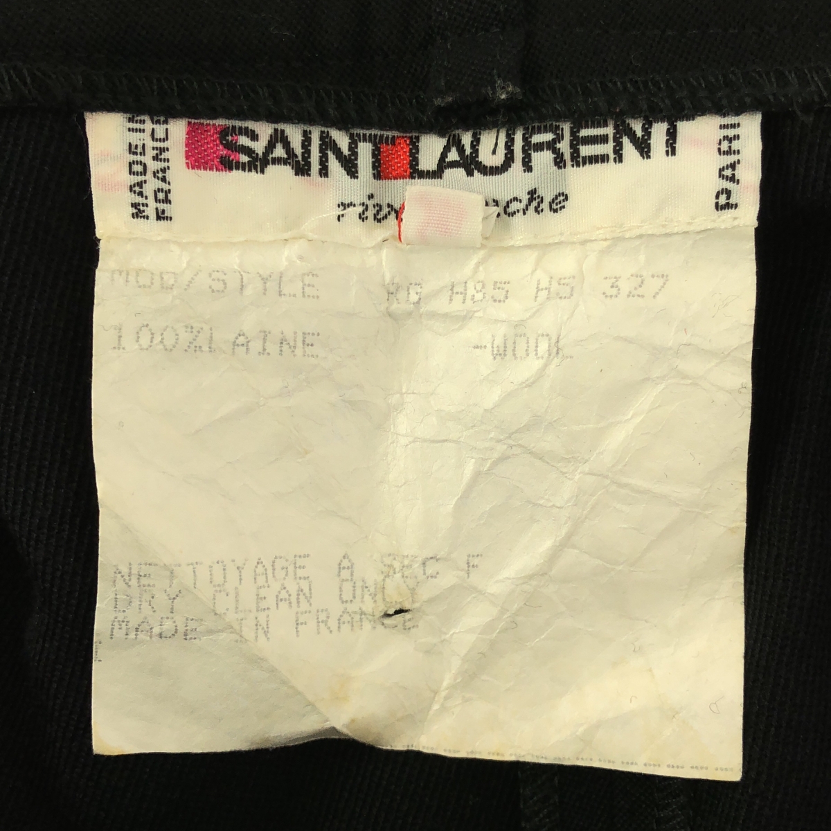 YVES SAINT LAURENT rive gauche / イヴサンローランリヴゴーシュ | ウール サイドライン タック パンツ | M | レディース