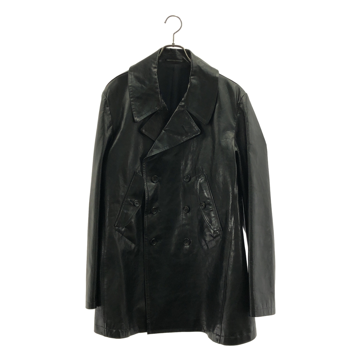 YOHJI YAMAMOTO POUR HOMME / ヨウジヤマモトプールオム | カウレザー ダブルコート / 牛革 | M | メンズ