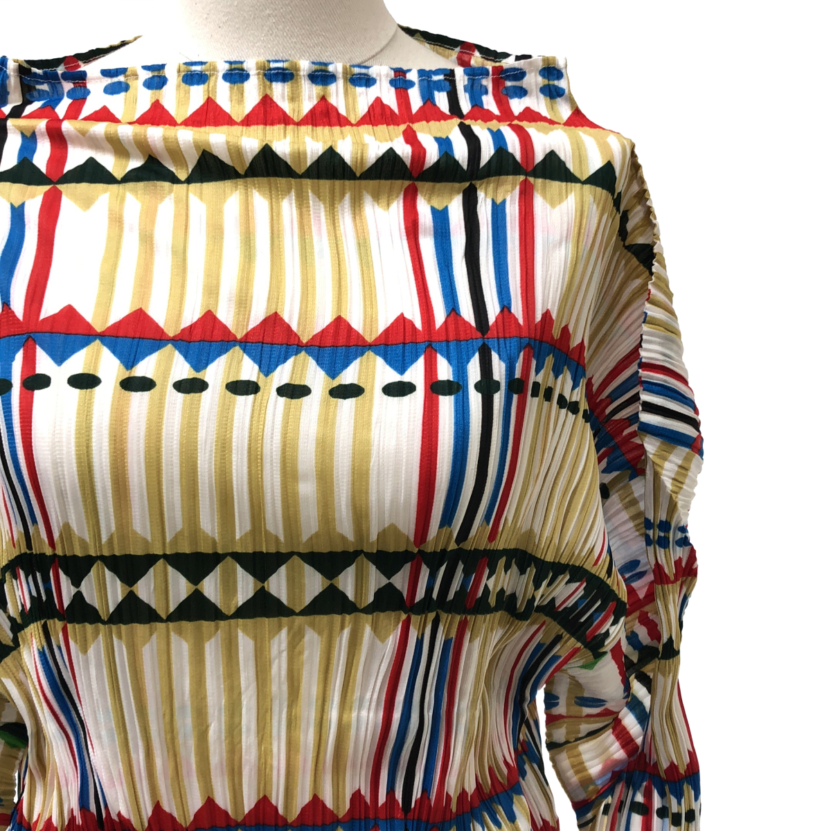 PLEATS PLEASE ISSEY MIYAKE / プリーツプリーズイッセイミヤケ | 総柄 オーバーシルエット ハイネック トップス | 3 | レディース