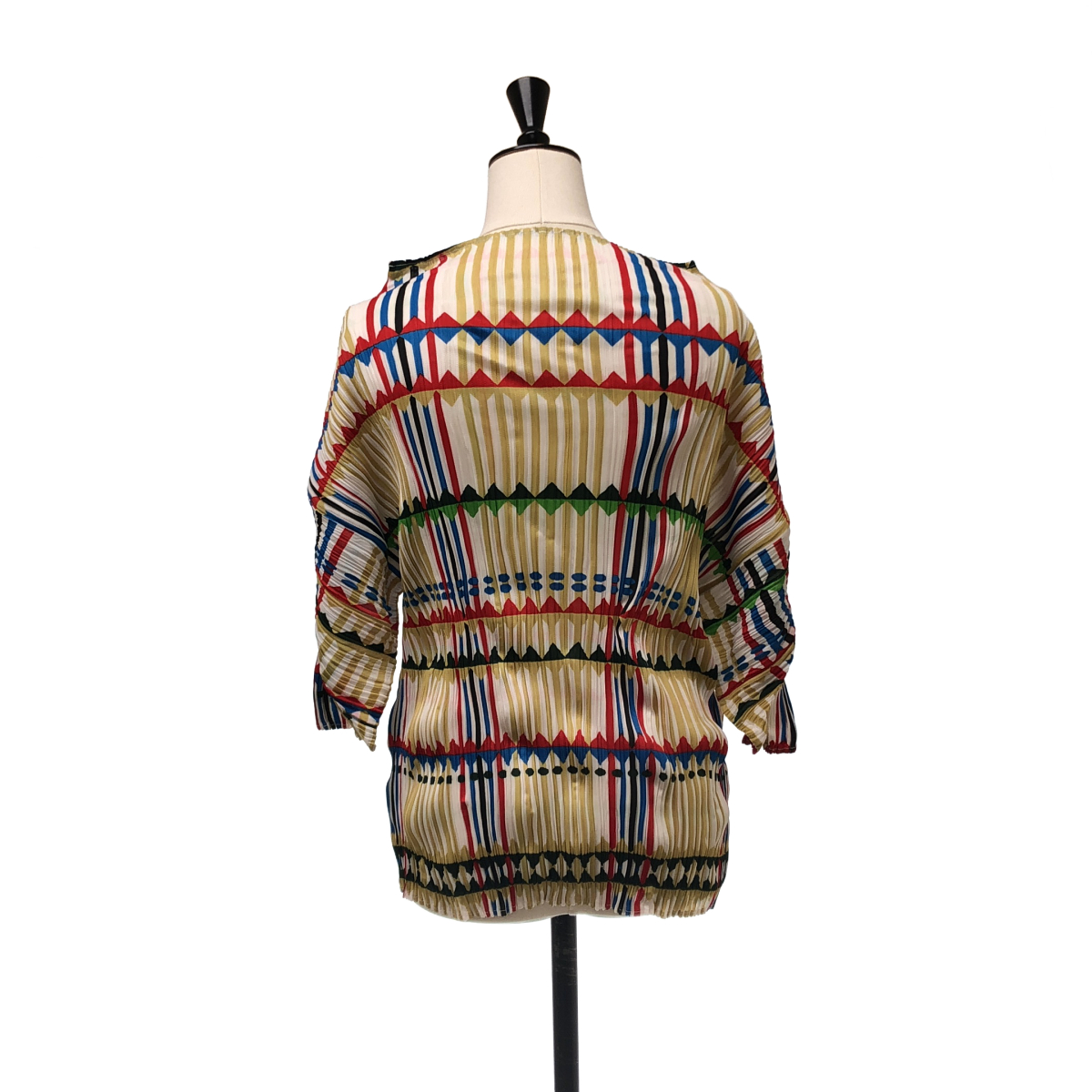 PLEATS PLEASE ISSEY MIYAKE / プリーツプリーズイッセイミヤケ | 総柄 オーバーシルエット ハイネック トップス | 3 | レディース