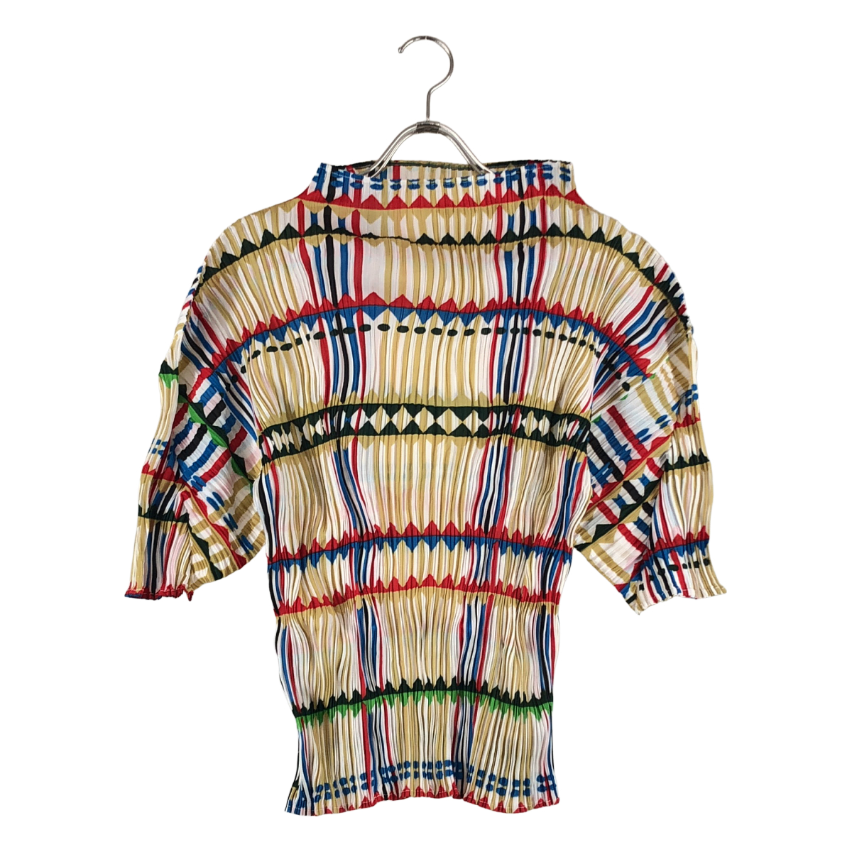 PLEATS PLEASE ISSEY MIYAKE / プリーツプリーズイッセイミヤケ | 総柄 オーバーシルエット ハイネック トップス | 3 | レディース