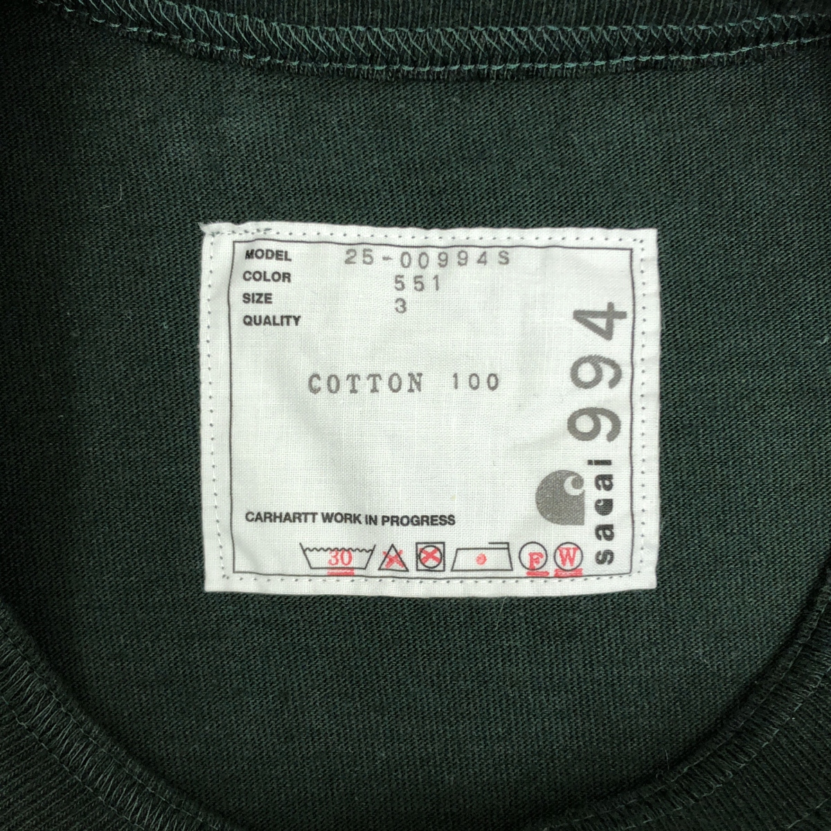 sacai / サカイ | 2025AW | ×Carhartt WIP / Cotton Jersey L/S T-Shirt レイヤード Tシャツ | 3 | メンズ