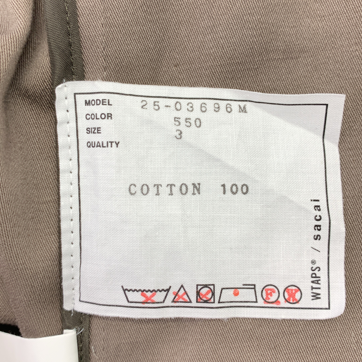 sacai / サカイ | 2025SS | ×WTAPS / Cotton Back Satin Pants コットン バック サテンパンツ | 3 | メンズ