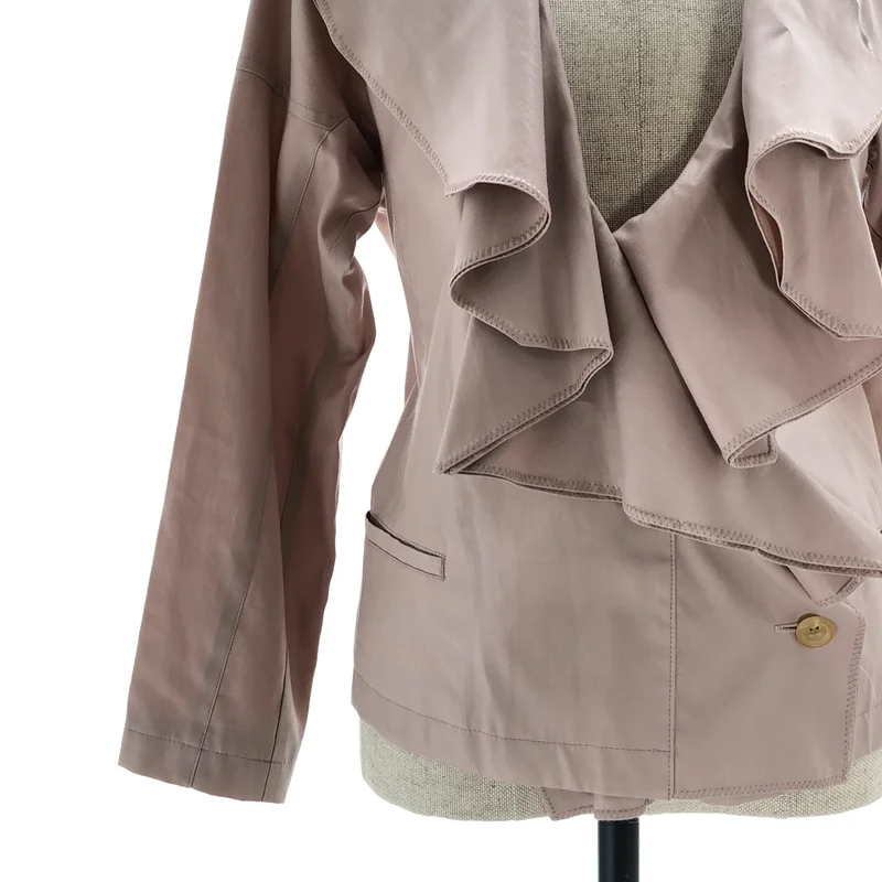 ISSEY MIYAKE / イッセイミヤケ | フリル バックリボン ジャケット | 3 | レディース