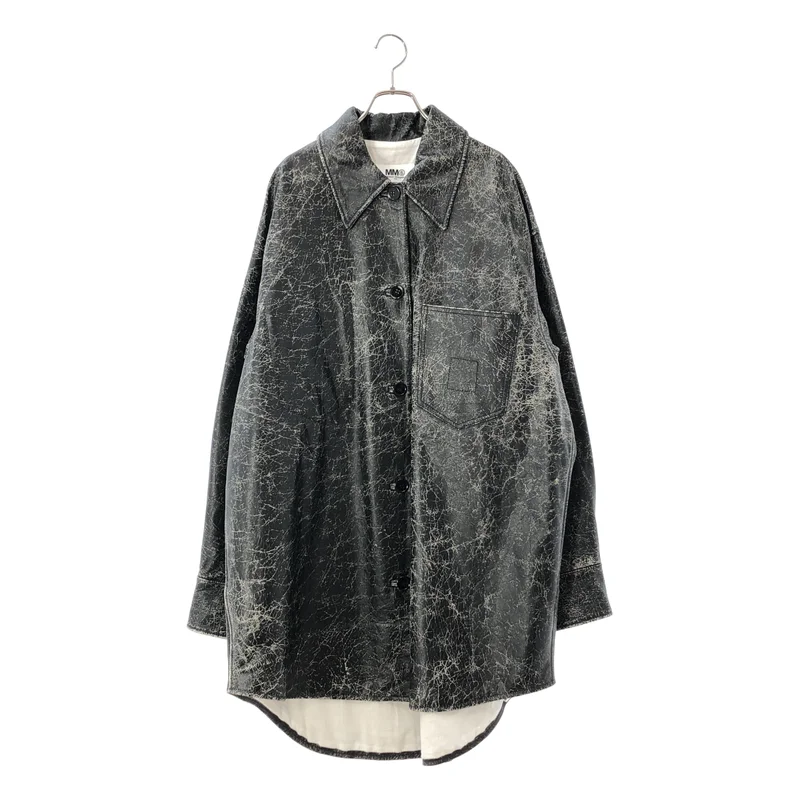 MM6 Maison Margiela / エムエムシックスメゾンマルジェラ | ブロークン レザー コート S32AM0282 | 42 | レディース