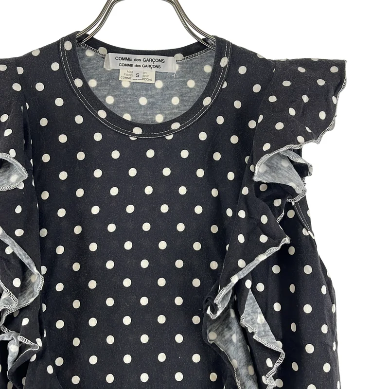 COMME des GARCONS COMME des GARCONS / コムコム | 2009SS | ドット フリルデザイン ノースリーブ カットソー | S | レディース
