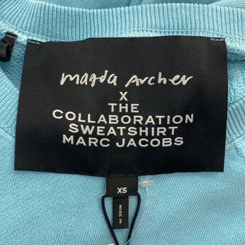 MARC JACOBS / マークジェイコブス | × Magda archer ダメージ加工 プリント クルーネック スウェット | XS | レディース