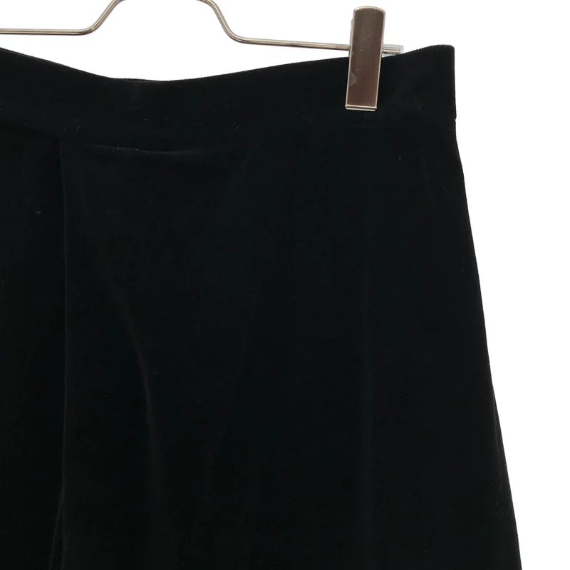 YOHJI YAMAMOTO / ヨウジヤマモト | 2024AW | collections / C/Ry VELVET TUCK FLARED PANTS / コットン レーヨン ベルベット タックフレアパンツ | 1 | レディース
