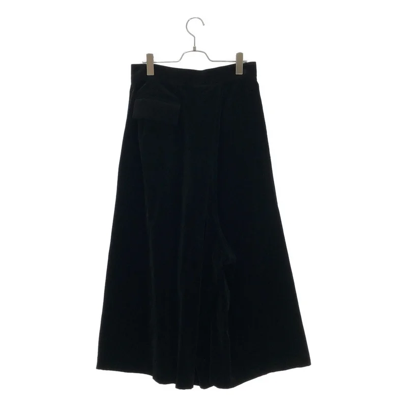 YOHJI YAMAMOTO / ヨウジヤマモト | 2024AW | collections / C/Ry VELVET TUCK FLARED PANTS / コットン レーヨン ベルベット タックフレアパンツ | 1 | レディース