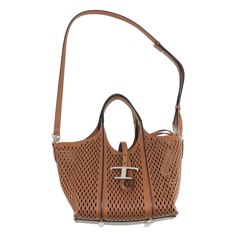 TOD'S / トッズ | 2024AW | Mesh Timeless Shopping Mini / T タイムレス メッシュレザー 2WAY ショッピングミニバッグ |