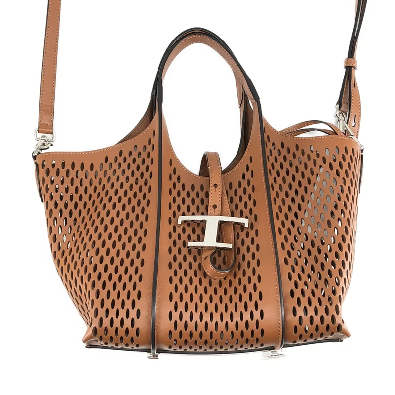 TOD'S / トッズ | 2024AW | Mesh Timeless Shopping Mini / T タイムレス メッシュレザー 2WAY ショッピングミニバッグ |