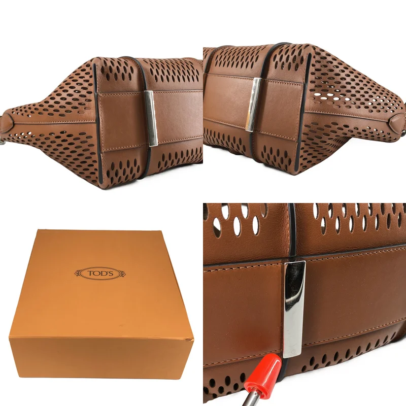 TOD'S / トッズ | 2024AW | Mesh Timeless Shopping Mini / T タイムレス メッシュレザー 2WAY ショッピングミニバッグ |