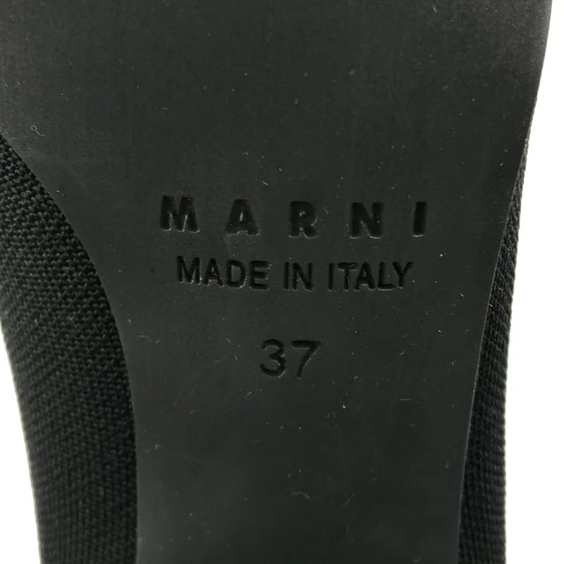 MARNI / マルニ | ロゴ ニット チャンキーヒール パンプス | 37 | レディース