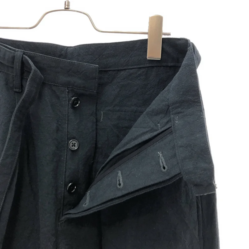 blurhms / ブラームス | 2025SS | Linen Cotton Belted Trousers / リネン コットン ベルテッドワイドパンツ | 0 | レディース