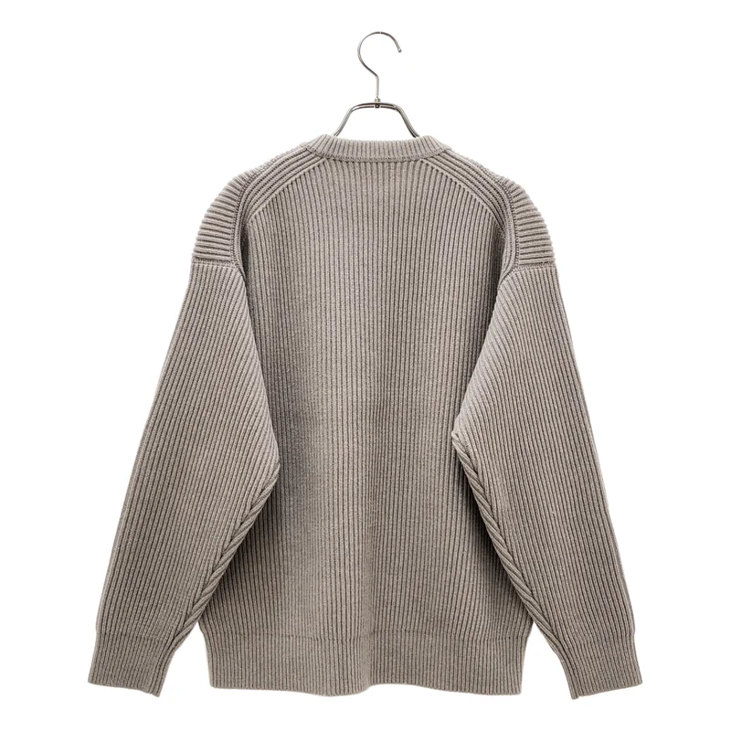 AURALEE / オーラリー | SUPER FINE WOOL RIB KNIT BIG P/O リブ クルーネックニット | 0 | メンズ