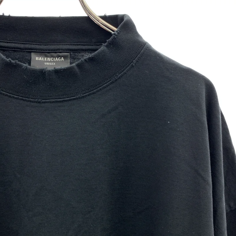 BALENCIAGA / バレンシアガ | 2024SS | Oversized Tee ダメージ加工 ロゴプリント Tシャツ | 4 | メンズ