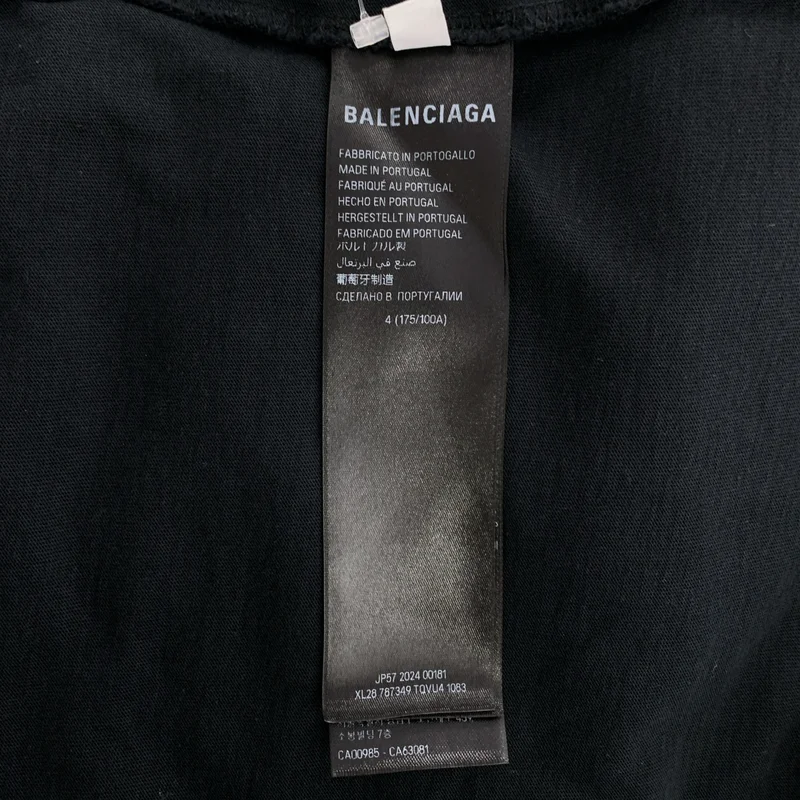 BALENCIAGA / バレンシアガ | 2024SS | Oversized Tee ダメージ加工 ロゴプリント Tシャツ | 4 | メンズ