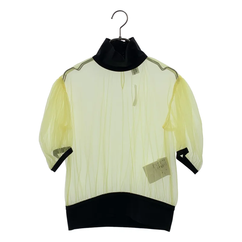 noir kei ninomiya / ノワールケイニノミヤ | 2022AW | チュール メッシュ ハイネック カットソー | XS | レディース