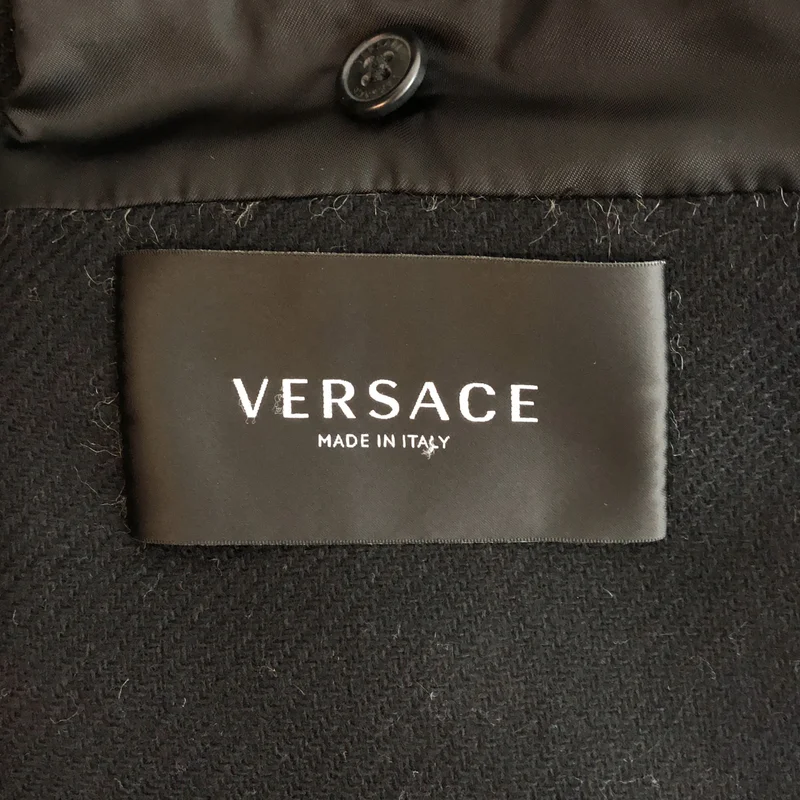 VERSACE / ヴェルサーチ | グレカ フェイクファー ダッフルコート | 52 | メンズ