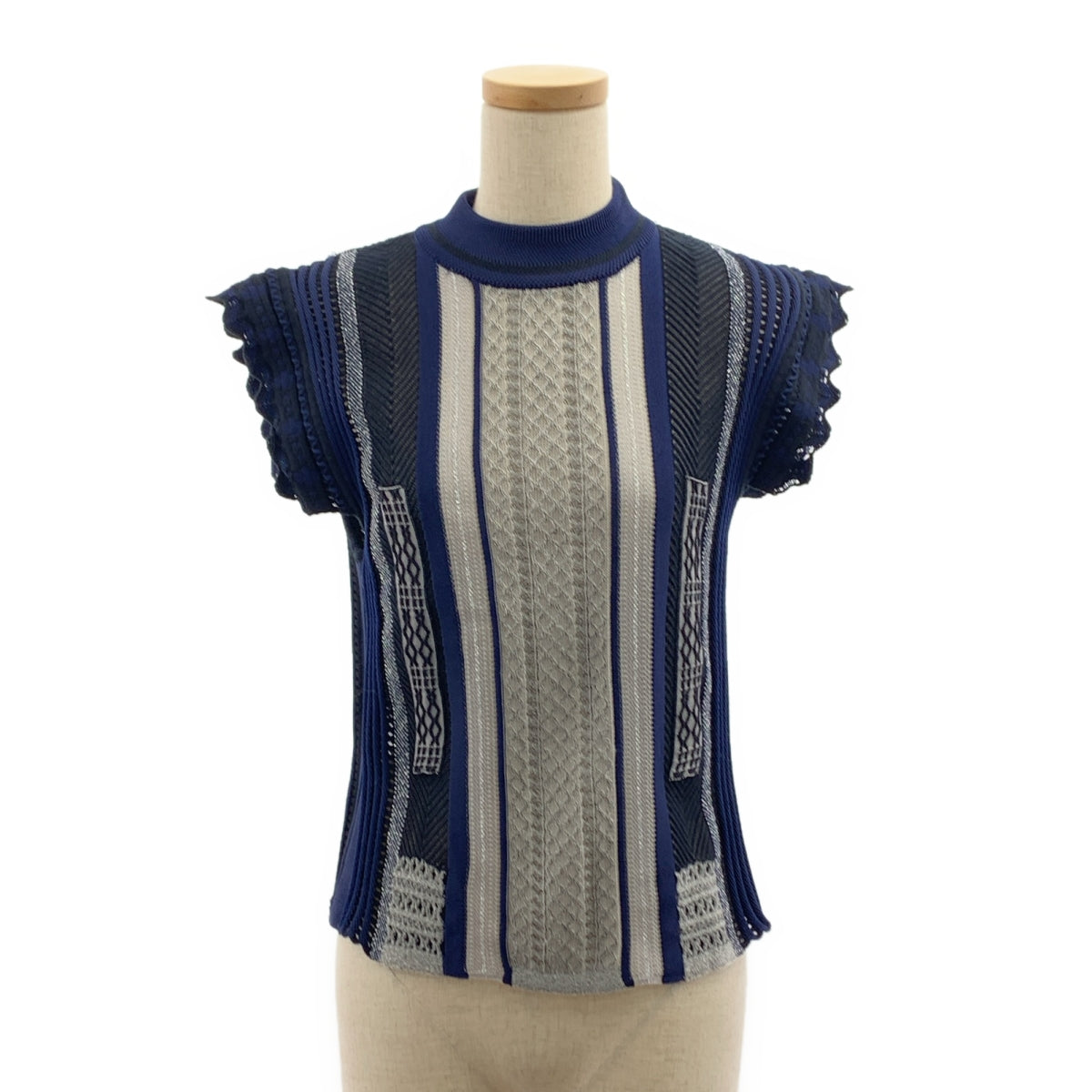 Mame Kurogouchi / マメクロゴウチ | Net Stripe Tops ニット ベスト
