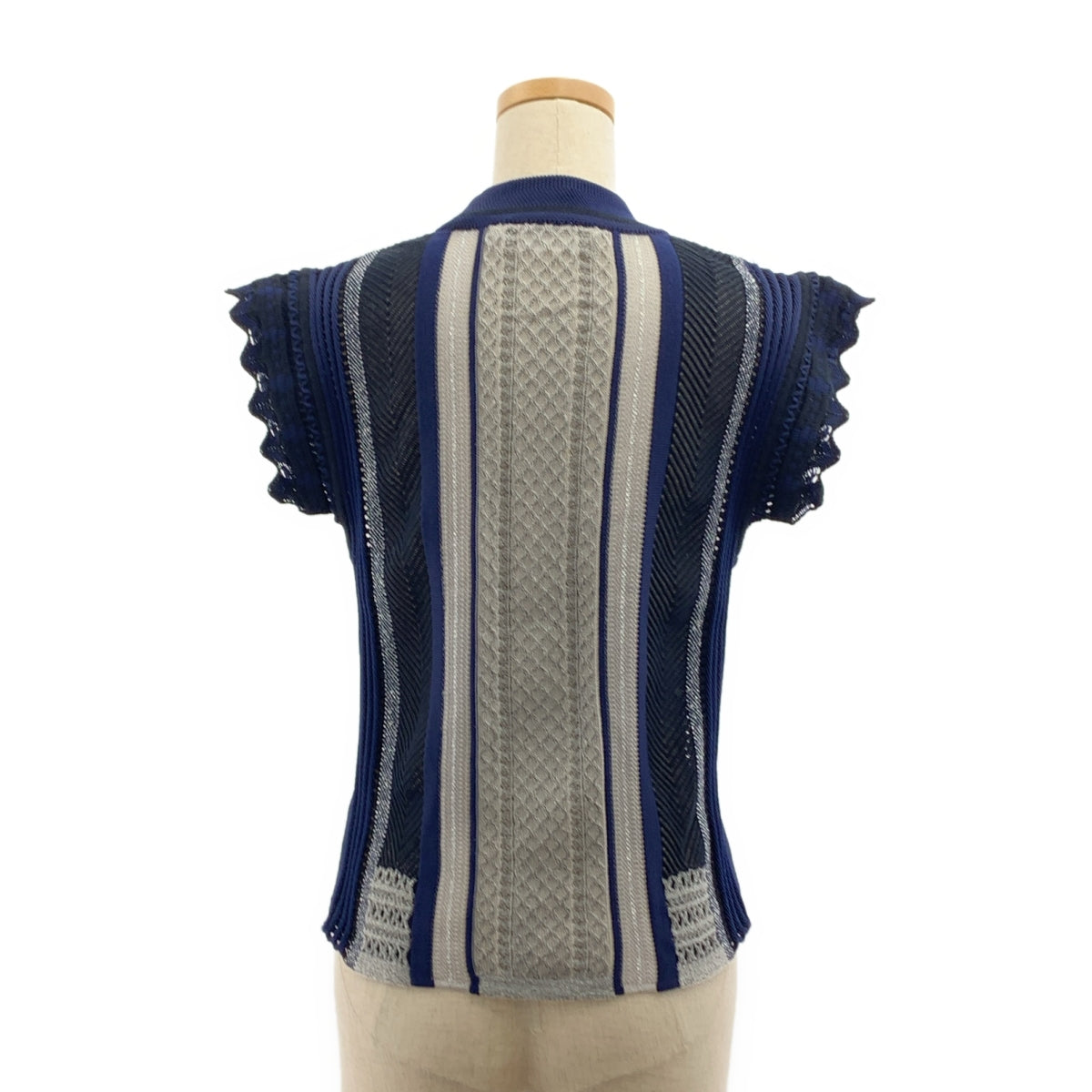 Mame Kurogouchi / マメクロゴウチ | Net Stripe Tops ニット ベスト