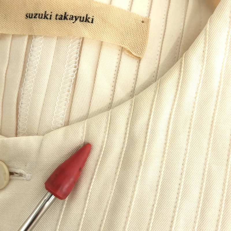 suzuki takayuki / スズキタカユキ | シルク コットン ピンタック ブラウス |