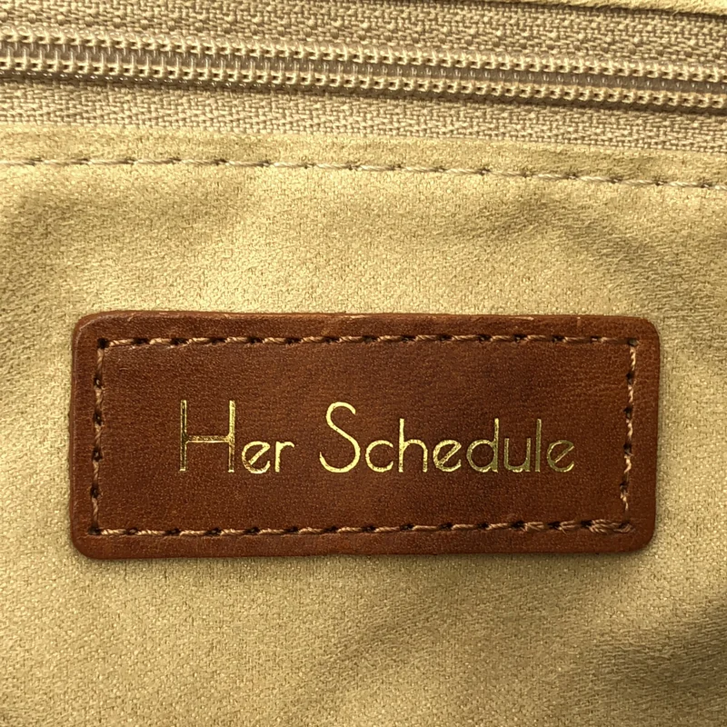 Her Schedule / ハースケジュール | レザー バイカラー ロゴ ショルダーバッグ |