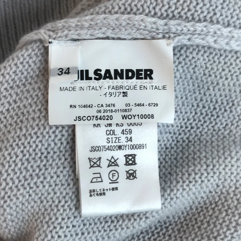 JIL SANDER / ジルサンダー | 2019SS | カシミヤ スリット プルオーバー ニット | 34 | レディース