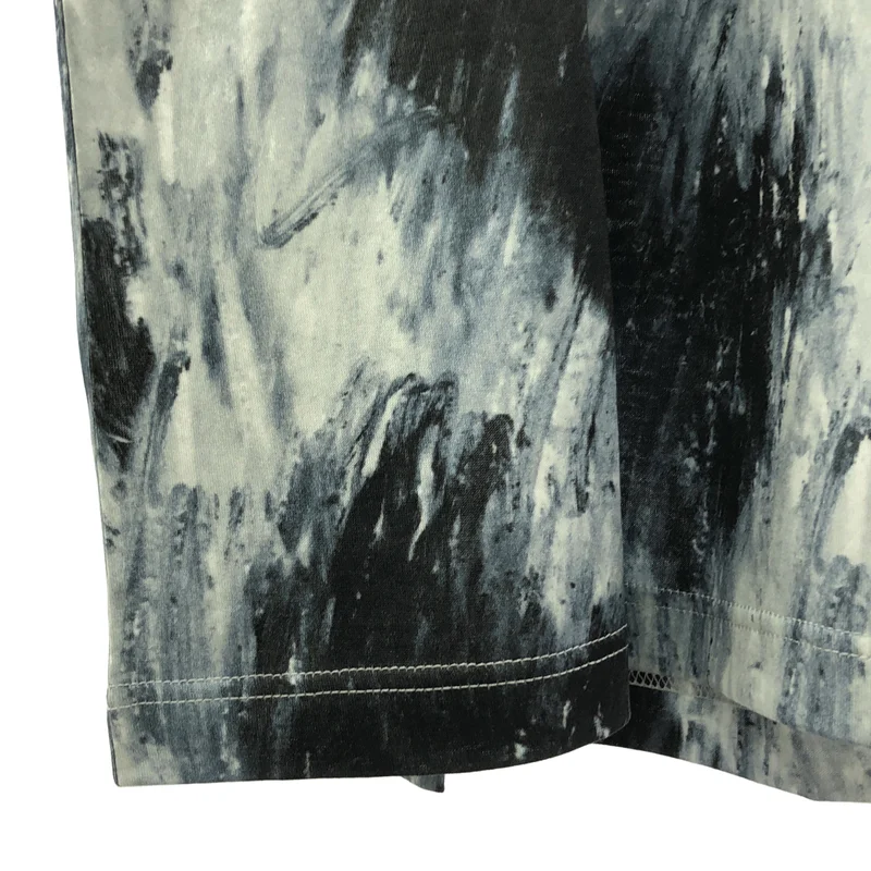 MARNI / マルニ | ブラシストロークプリント モックネック ロゴ Tシャツ | 46 | メンズ
