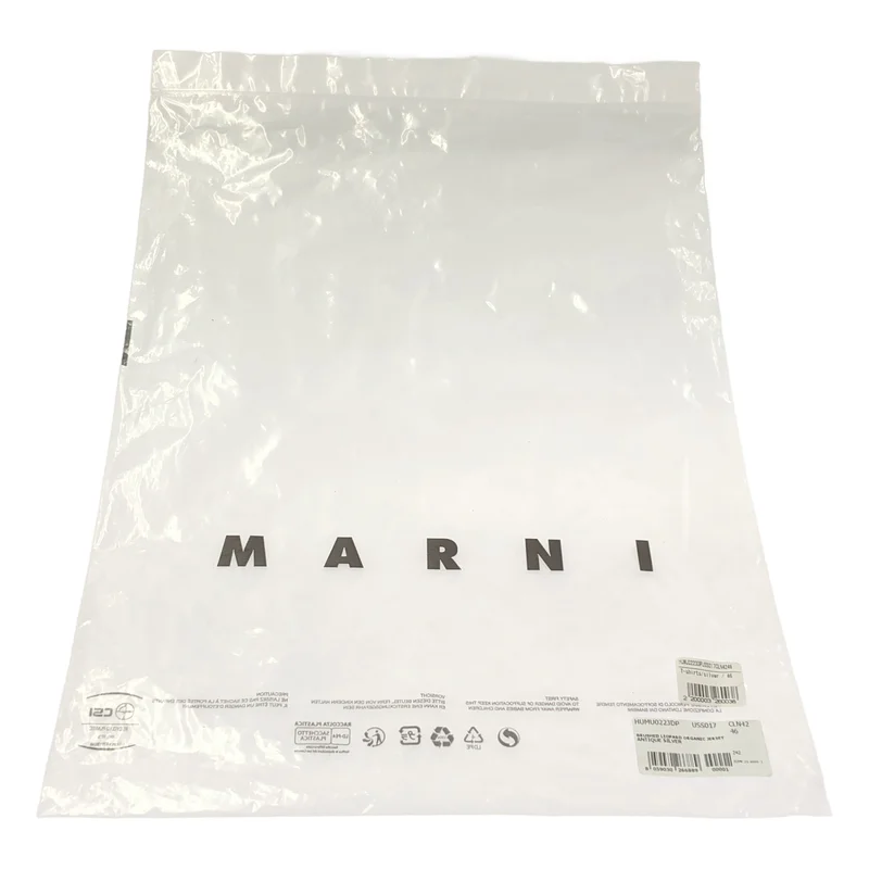 MARNI / マルニ | ブラシストロークプリント モックネック ロゴ Tシャツ | 46 | メンズ