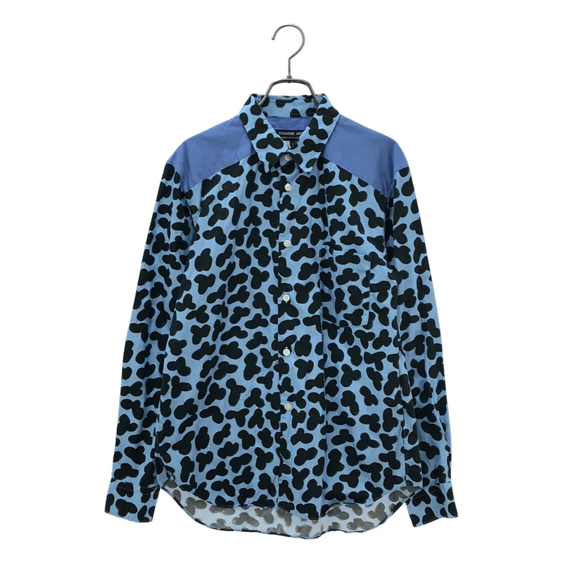 COMME des GARCONS HOMME DEUX / コムデギャルソンオムドゥ | 2023SS | コットン ショルダー切り替え レオパードシャツ | S | メンズ